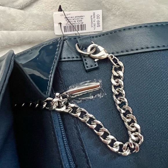 SOLD / WHBM Purse Bag Clutch Blue NWT - Picture 10 of 15